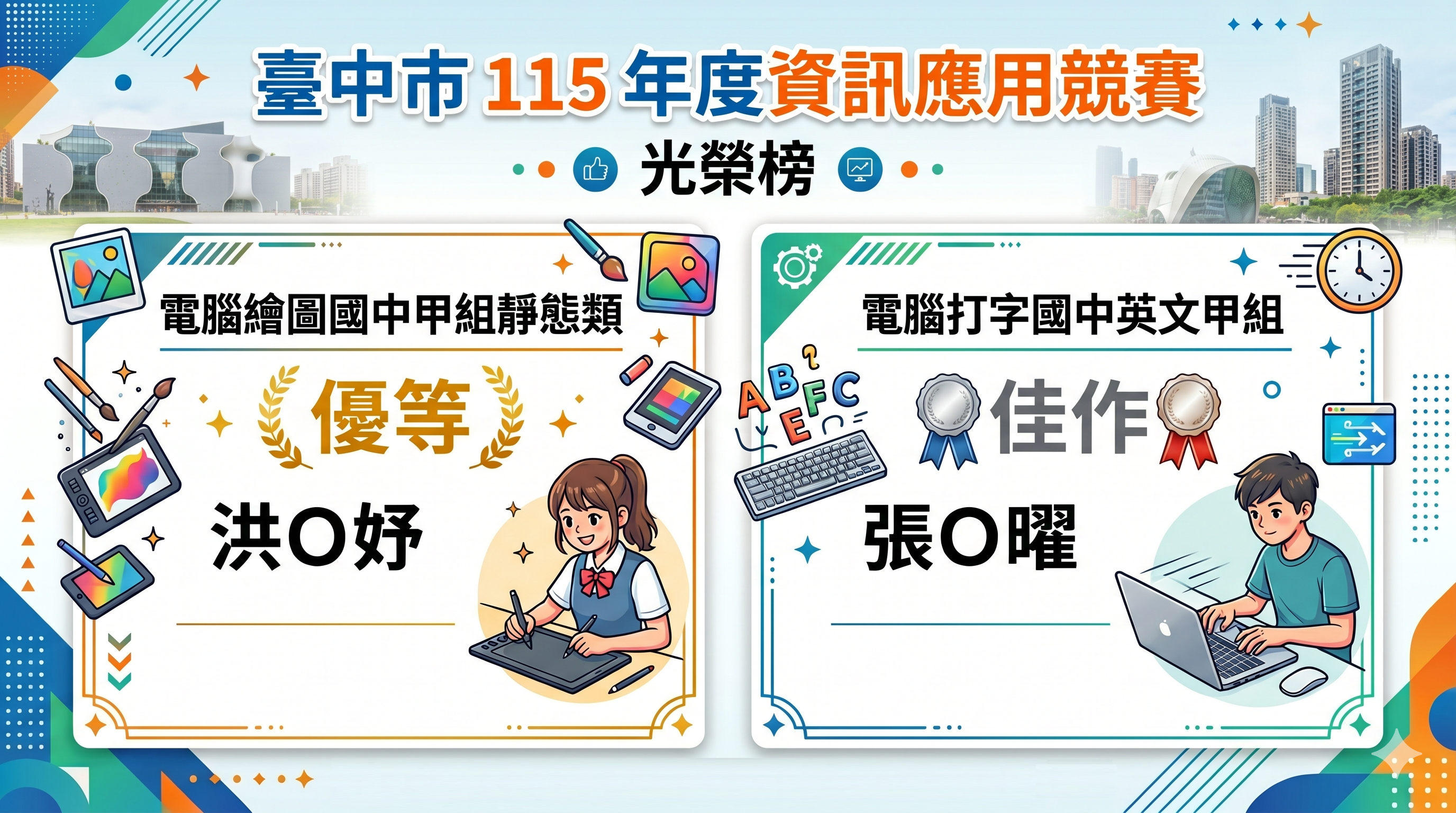 台中市115年度資訊應用競賽光榮榜